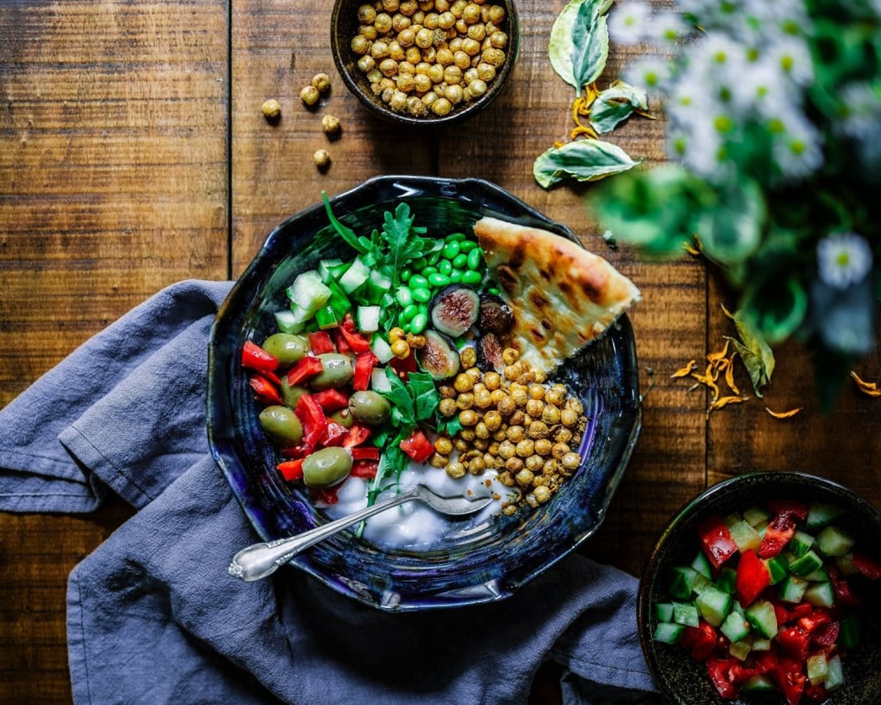 A bowl of vegan food