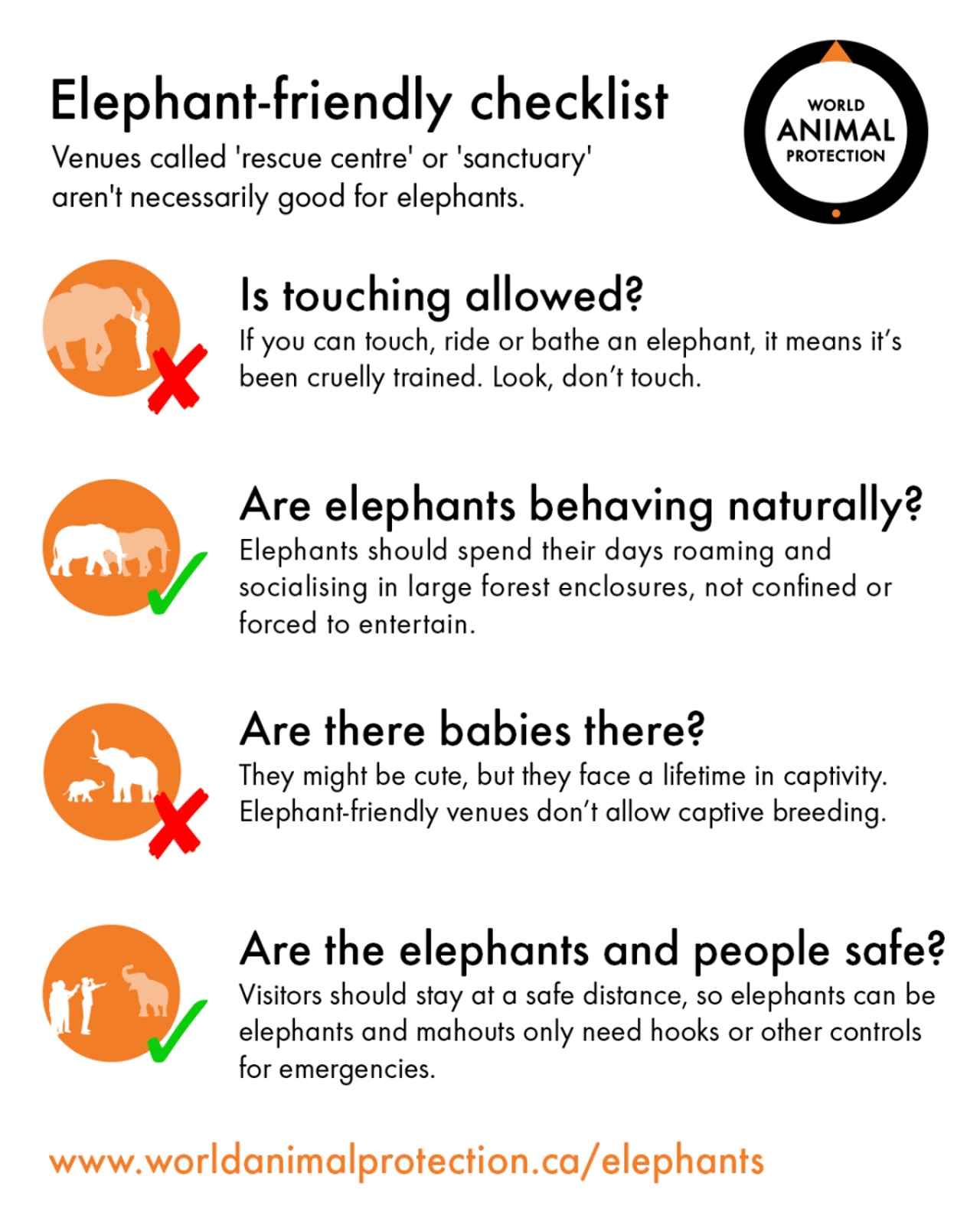 Elephant-friendly checklist