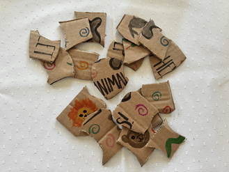 Craft making a puzzle