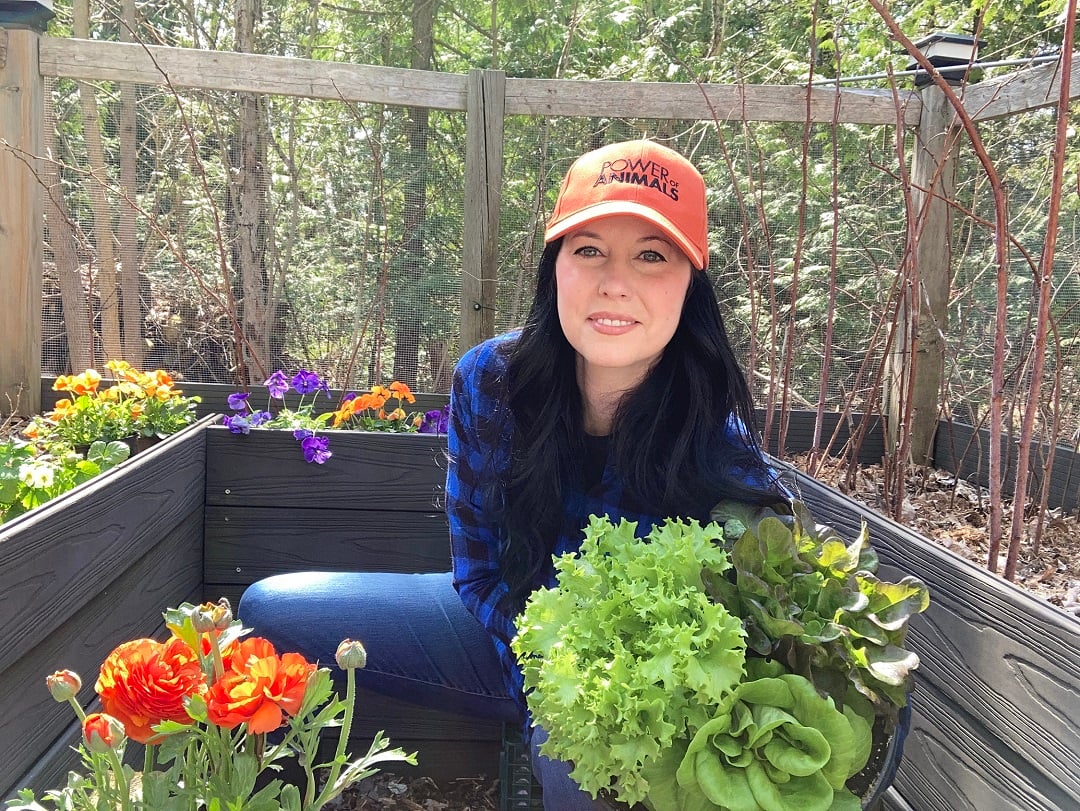 World Animal Protection's Beth gardening
