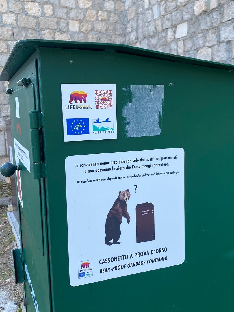 A bear-proof garbage container