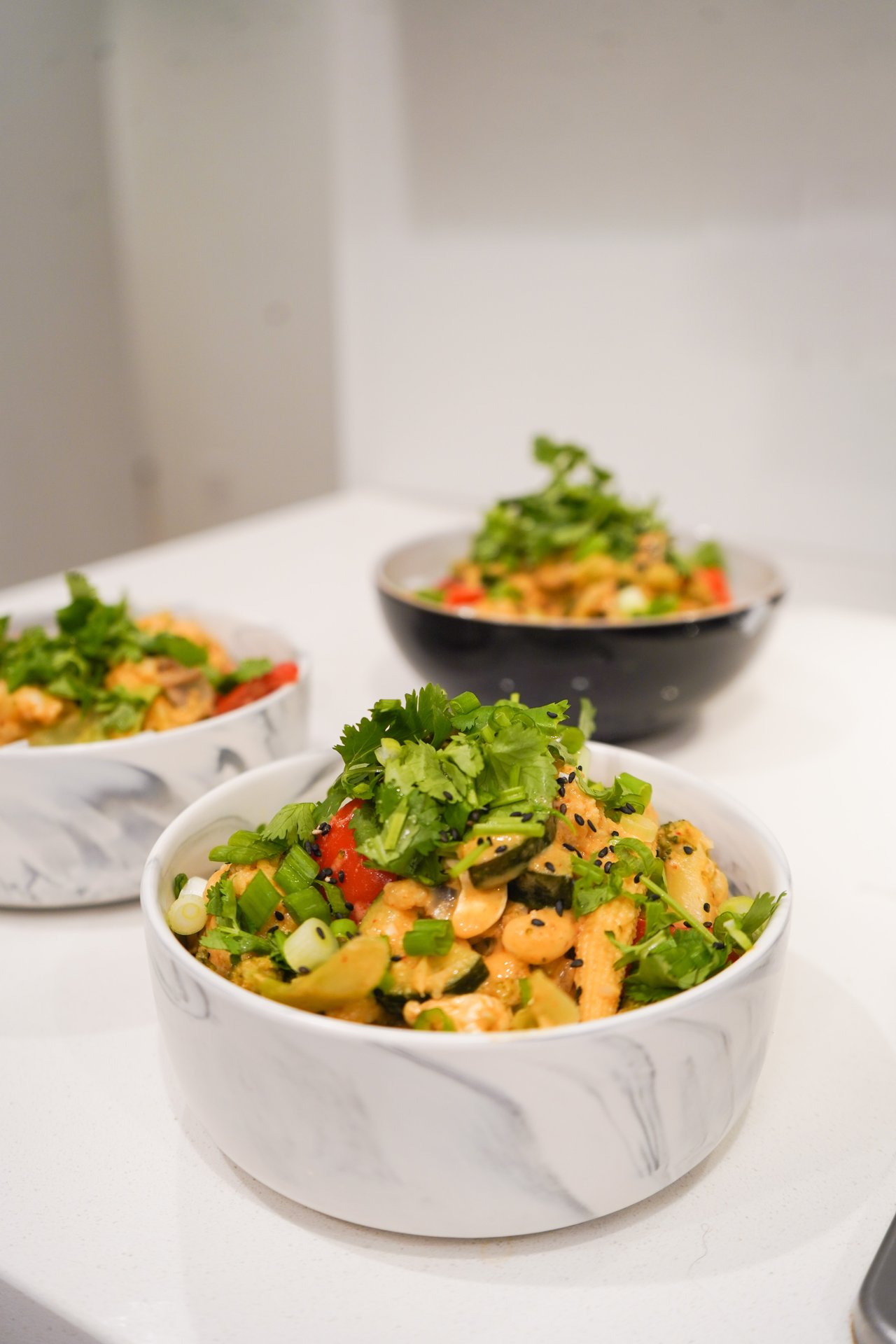 A bowl of vegan thai