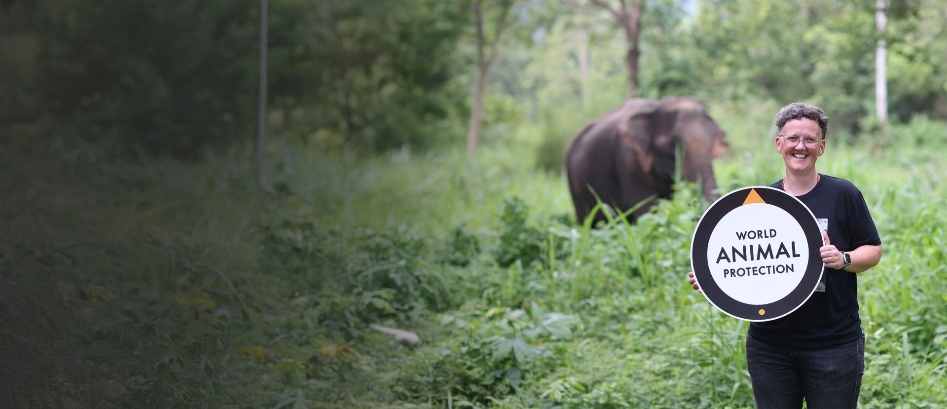 Tricia, global CEO, at elephant friendly venue