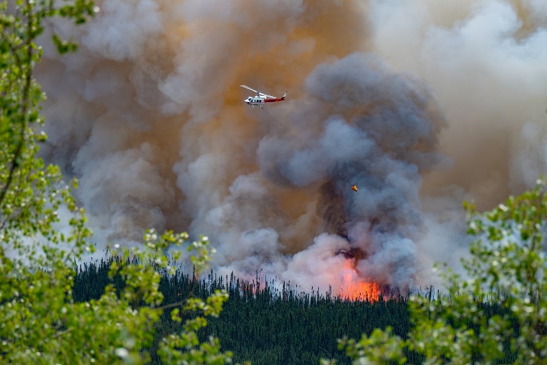 A wildfire in Canada
