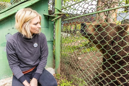Lina Wildlife Campaign Manager with Baloo