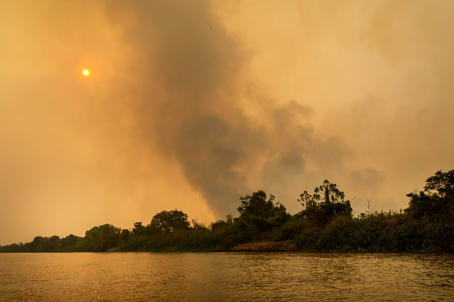 Fire returns in the Pantanal area in Brazil where it had already been controlled